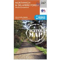 Ordnance Survey Explorer Active 267 NorthwichandDelamere Forest Map With Digital Version  Orange