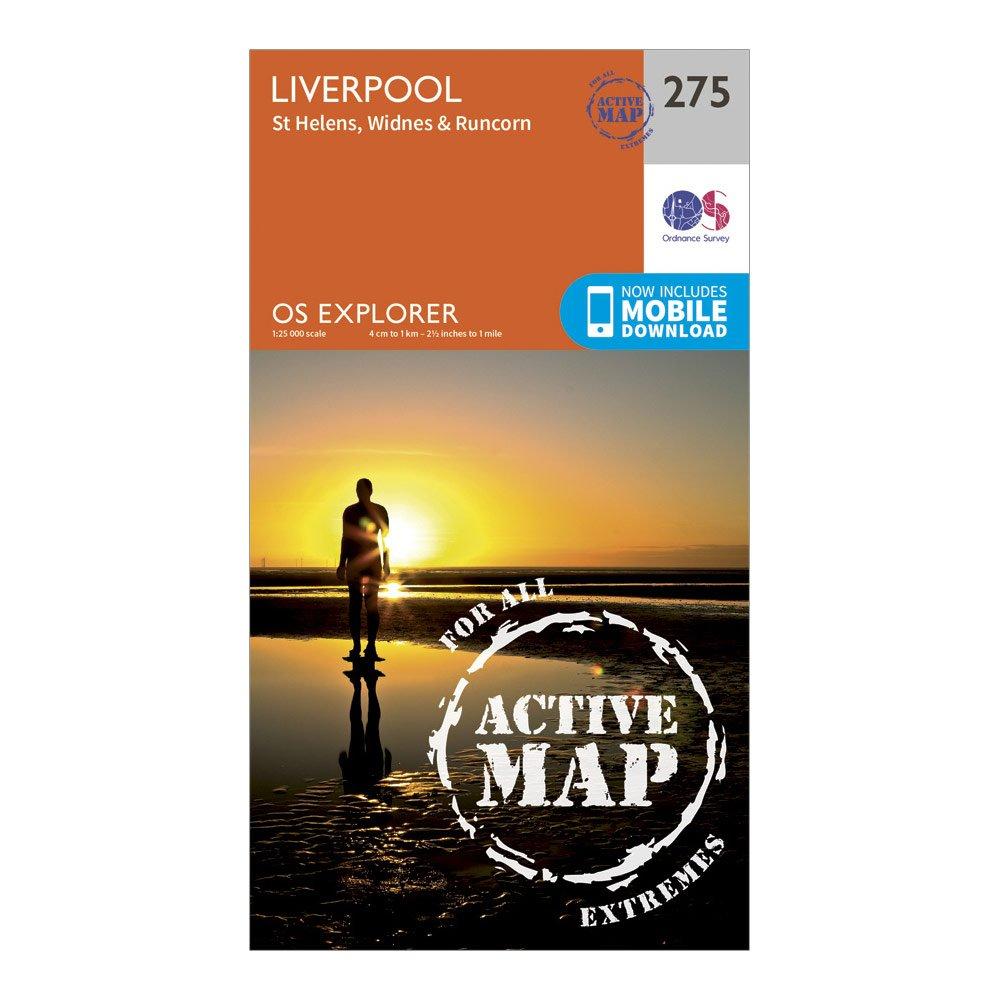 Ordnance Survey Explorer Active 275 Liverpool  St Helens  WidnesandRuncorn Map With Digital Version  Orange