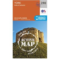 Ordnance Survey Explorer Active 290 York Map With Digital Version  Orange