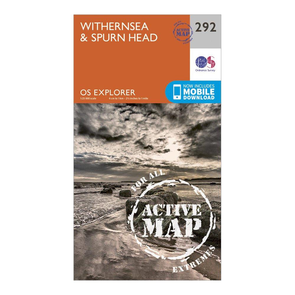 Ordnance Survey Explorer Active 292 WithernseaandSpurn Head Map With Digital Version