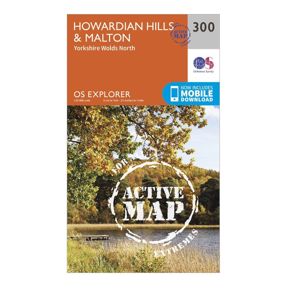 Ordnance Survey Explorer Active 300 Howardian HillsandMalton Map With Digital Version  Orange