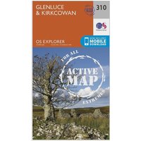 Ordnance Survey Explorer Active 310 GlenluceandKirkcowan Map With Digital Version  Orange