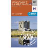 Ordnance Survey Explorer Active 312 KirkcudbrightandCastle Douglas Map With Digital Version  Orange