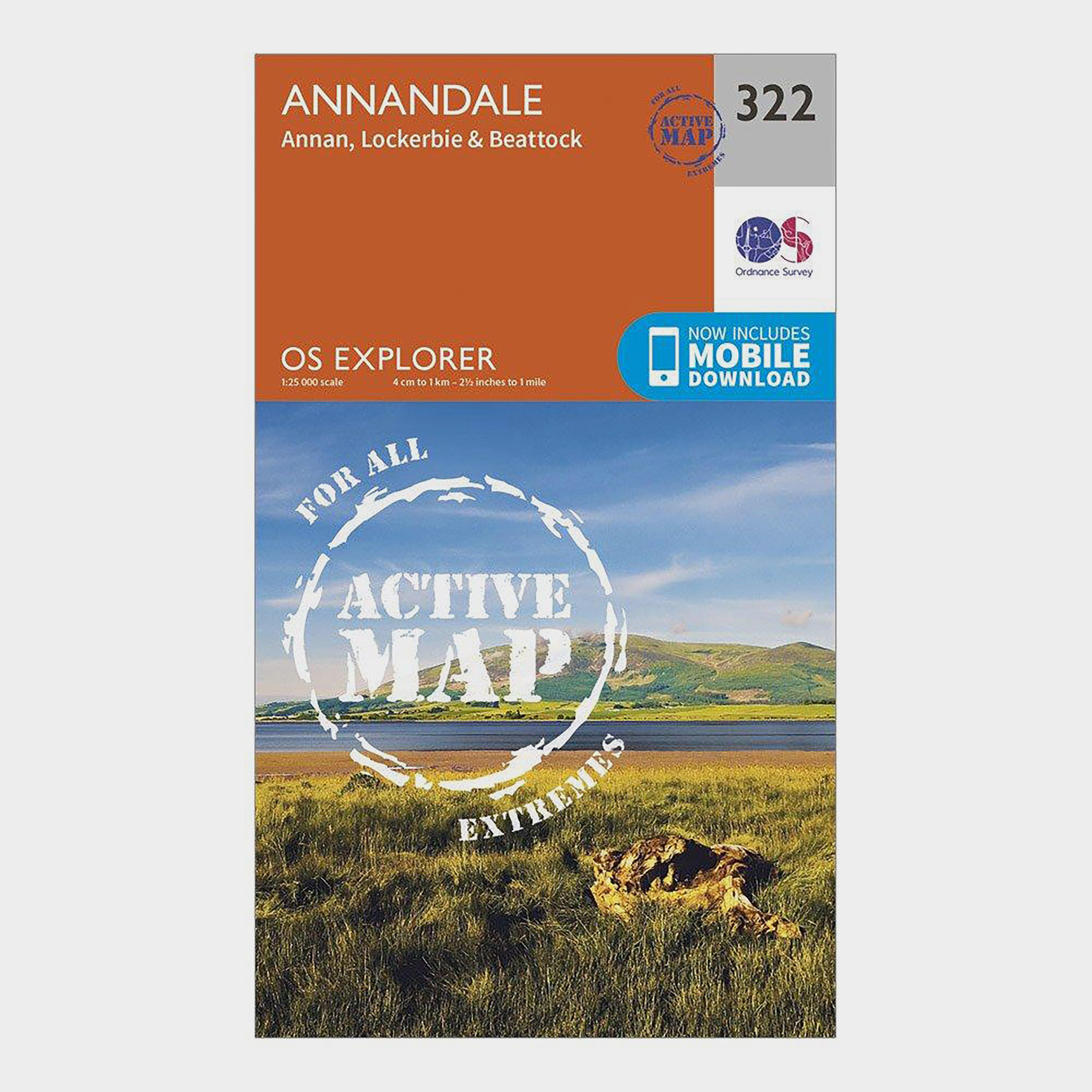 Ordnance Survey Explorer Active 322 Annandale Map With Digital Version  Orange