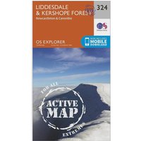 Ordnance Survey Explorer Active 324 LiddersdaleandKershope Forest Map With Digital Version  Orange