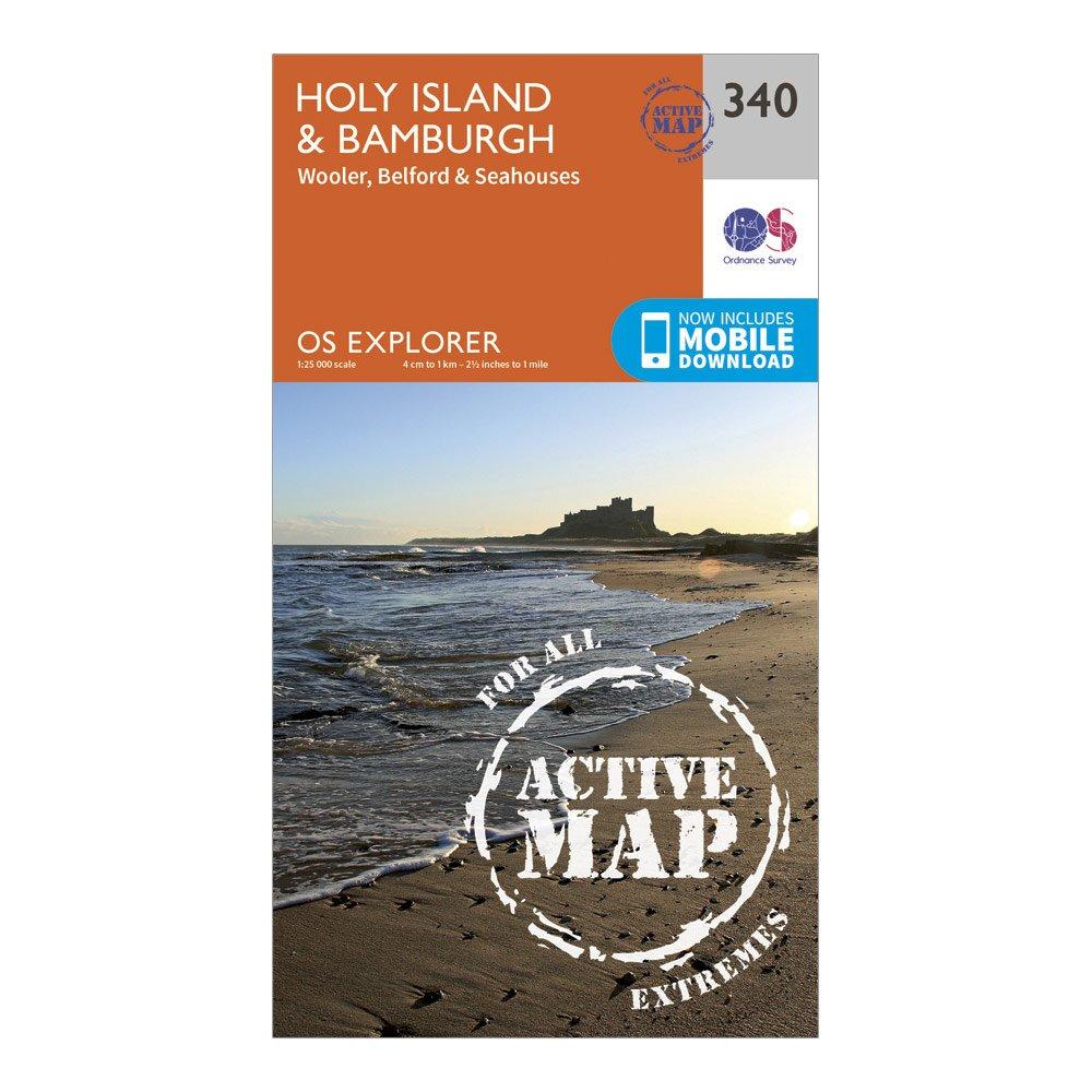 Ordnance Survey Explorer Active 340 Holy IslandandBamburgh Map With Digital Version