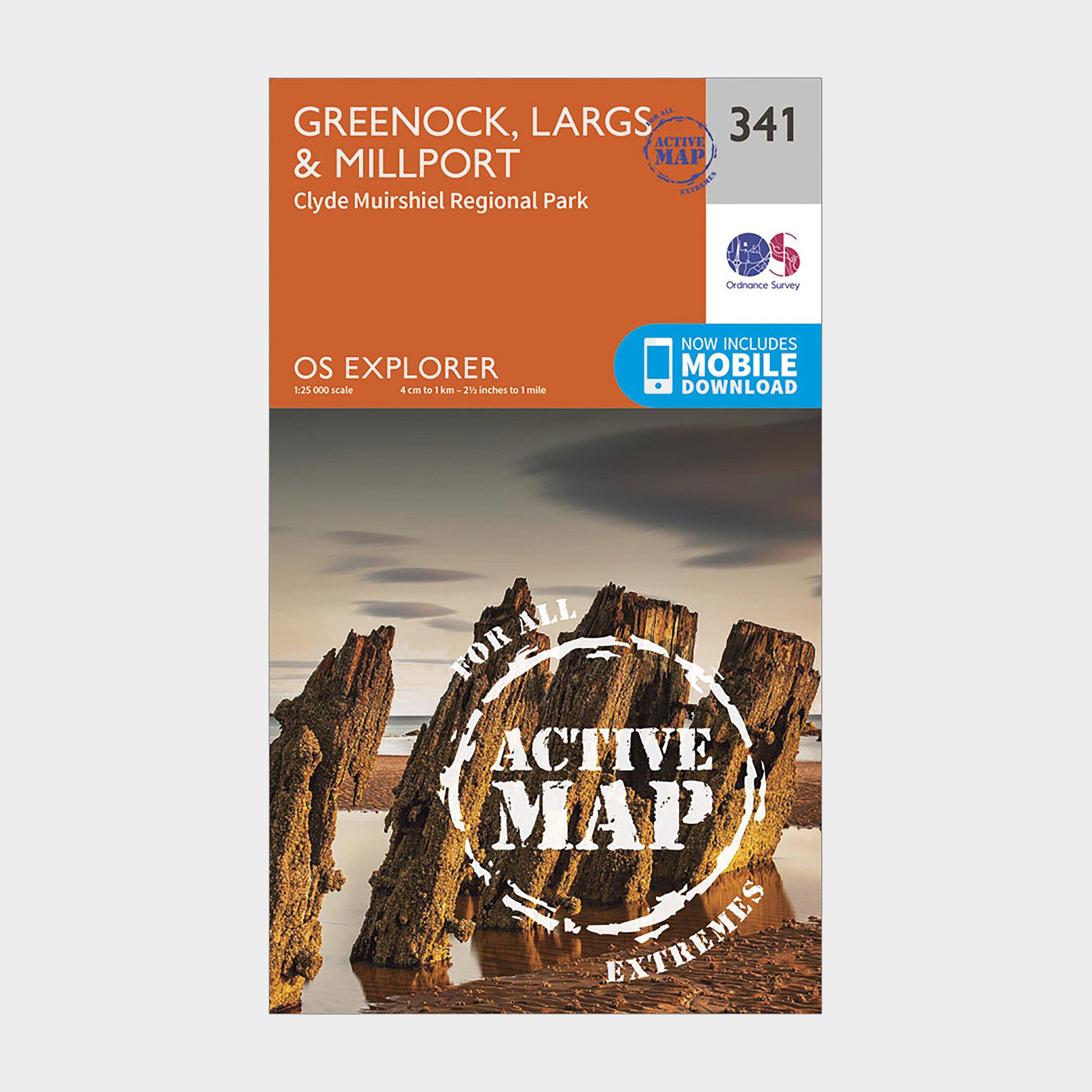 Ordnance Survey Explorer Active 341 Greenoch  LargsandMillport Map With Digital Version  Orange