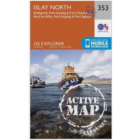 Ordnance Survey Explorer Active 353 Islay North Map With Digital Version  Orange