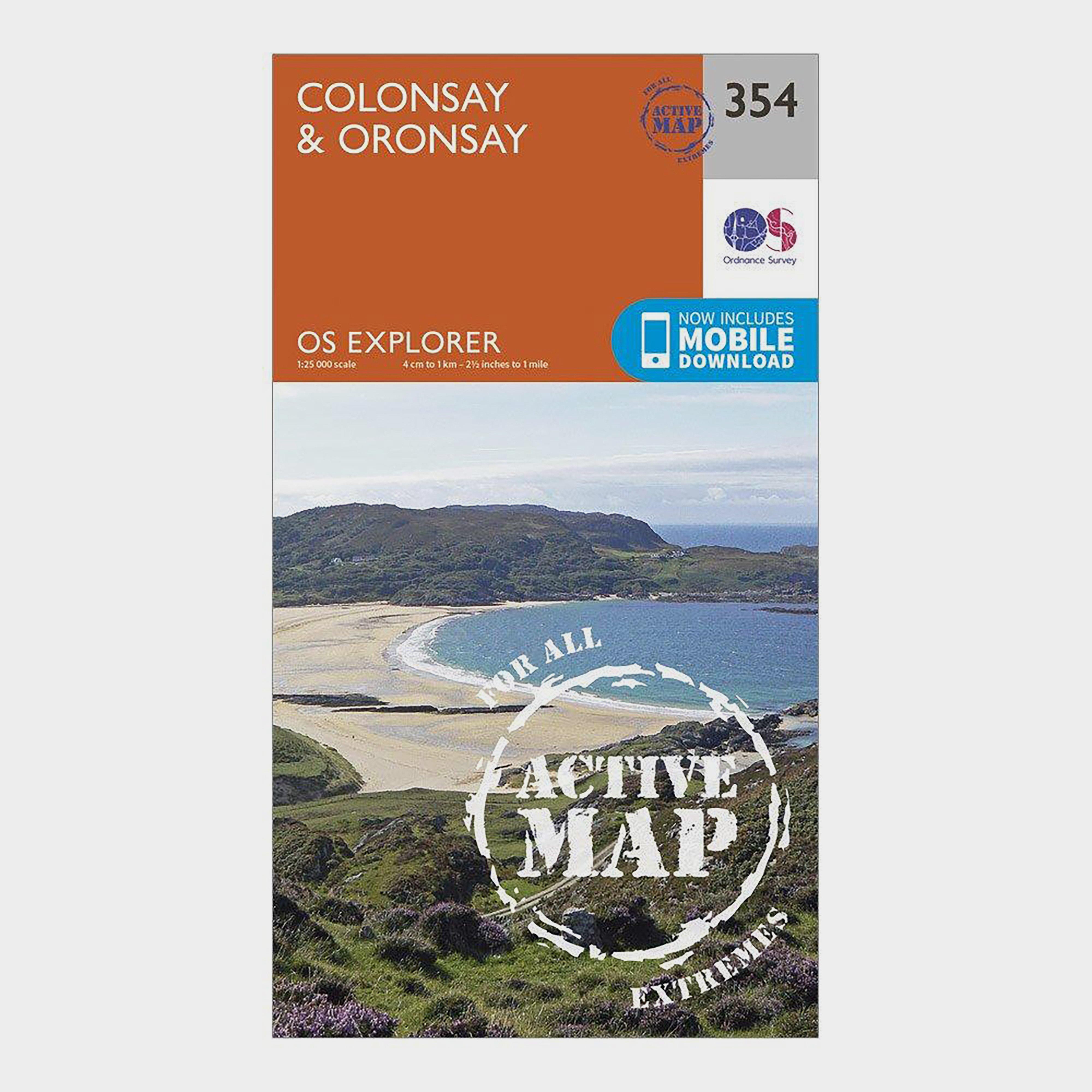Ordnance Survey Explorer Active 354 ColonsayandOronsay Map With Digital Version  Orange