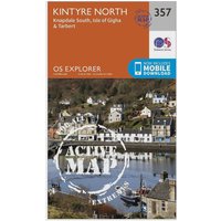 Ordnance Survey Explorer Active 357 Kintyre North Map With Digital Version  Orange