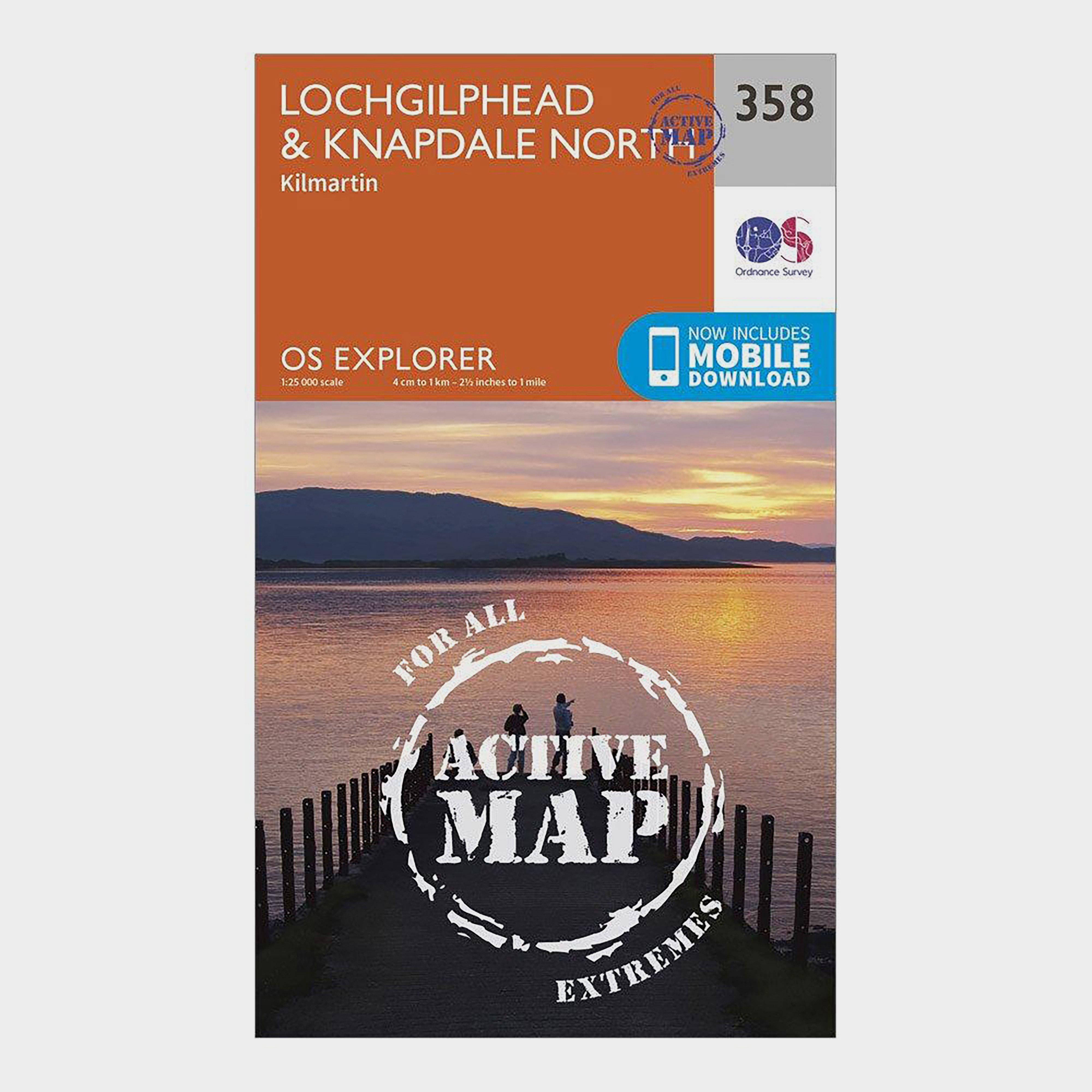 Ordnance Survey Explorer Active 358 LochgilpheadandKnapdale North Map With Digital Version  Orange