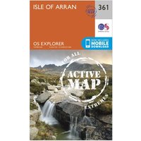 Ordnance Survey Explorer Active 361 Isle Of Arran Map With Digital Version  Orange