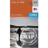 Ordnance Survey Explorer Active 372 CollandTiree Map With Digital Version  Orange