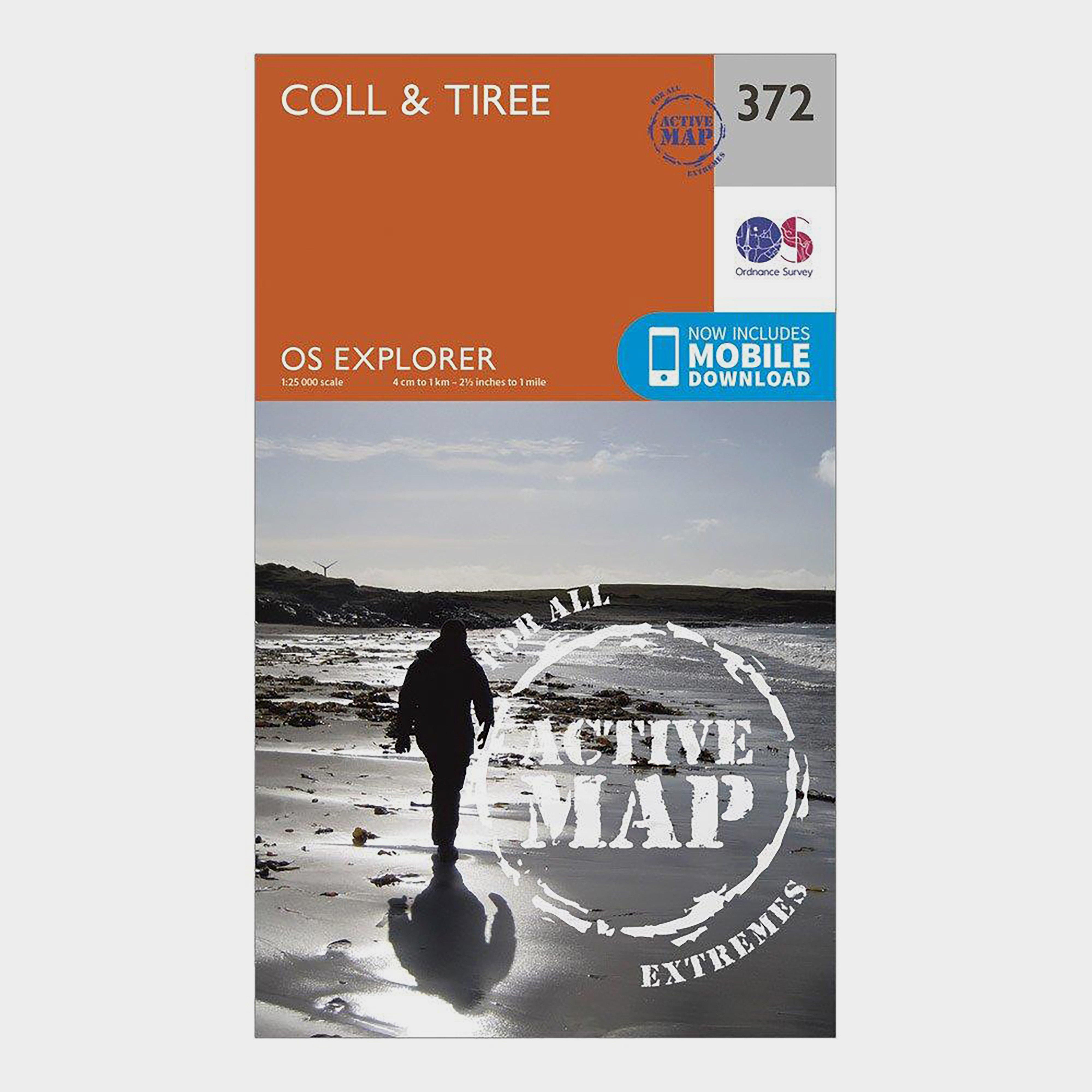 Ordnance Survey Explorer Active 372 CollandTiree Map With Digital Version  Orange