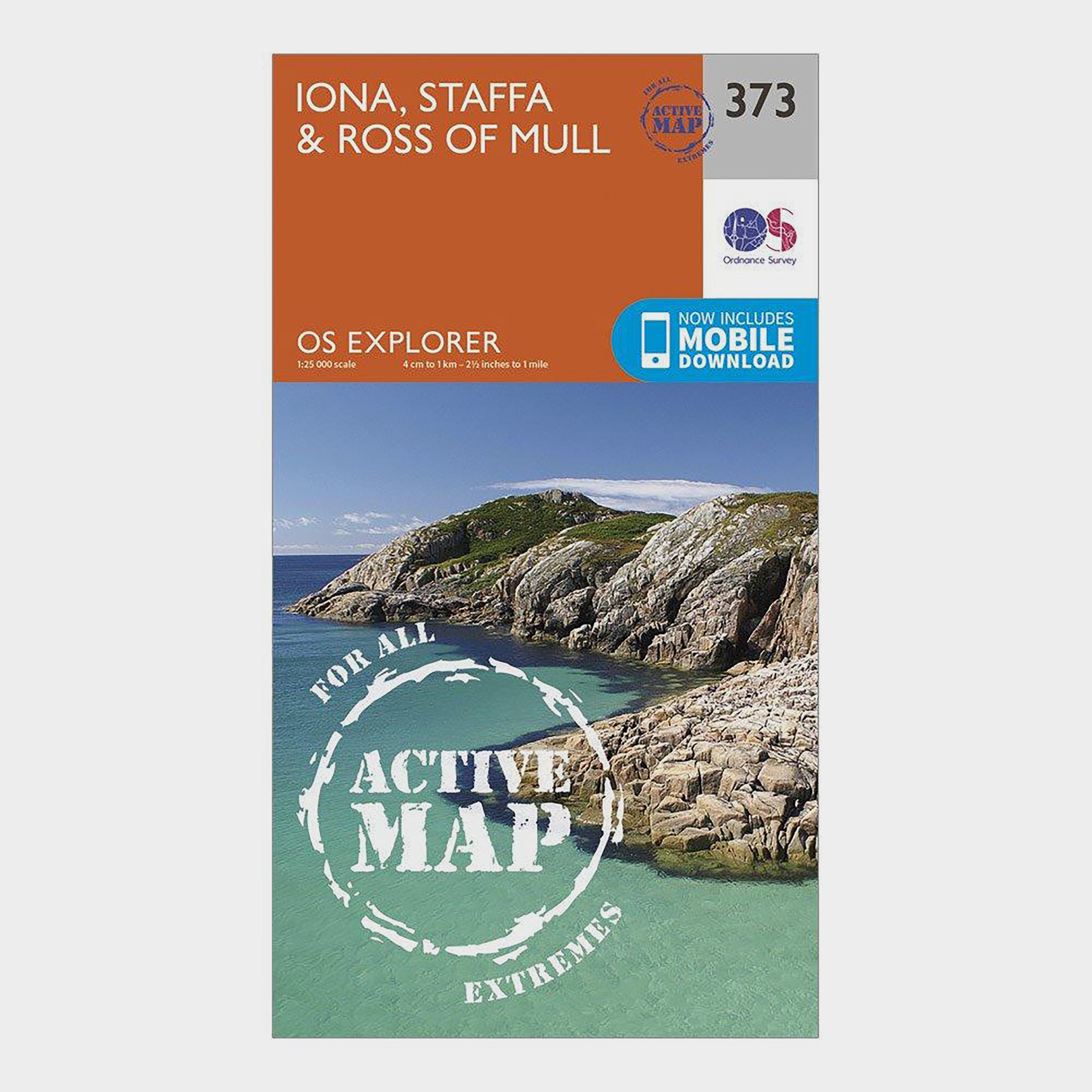 Ordnance Survey Explorer Active 373 Iona  StaffaandRoss Of Mull Map With Digital Version  Orange