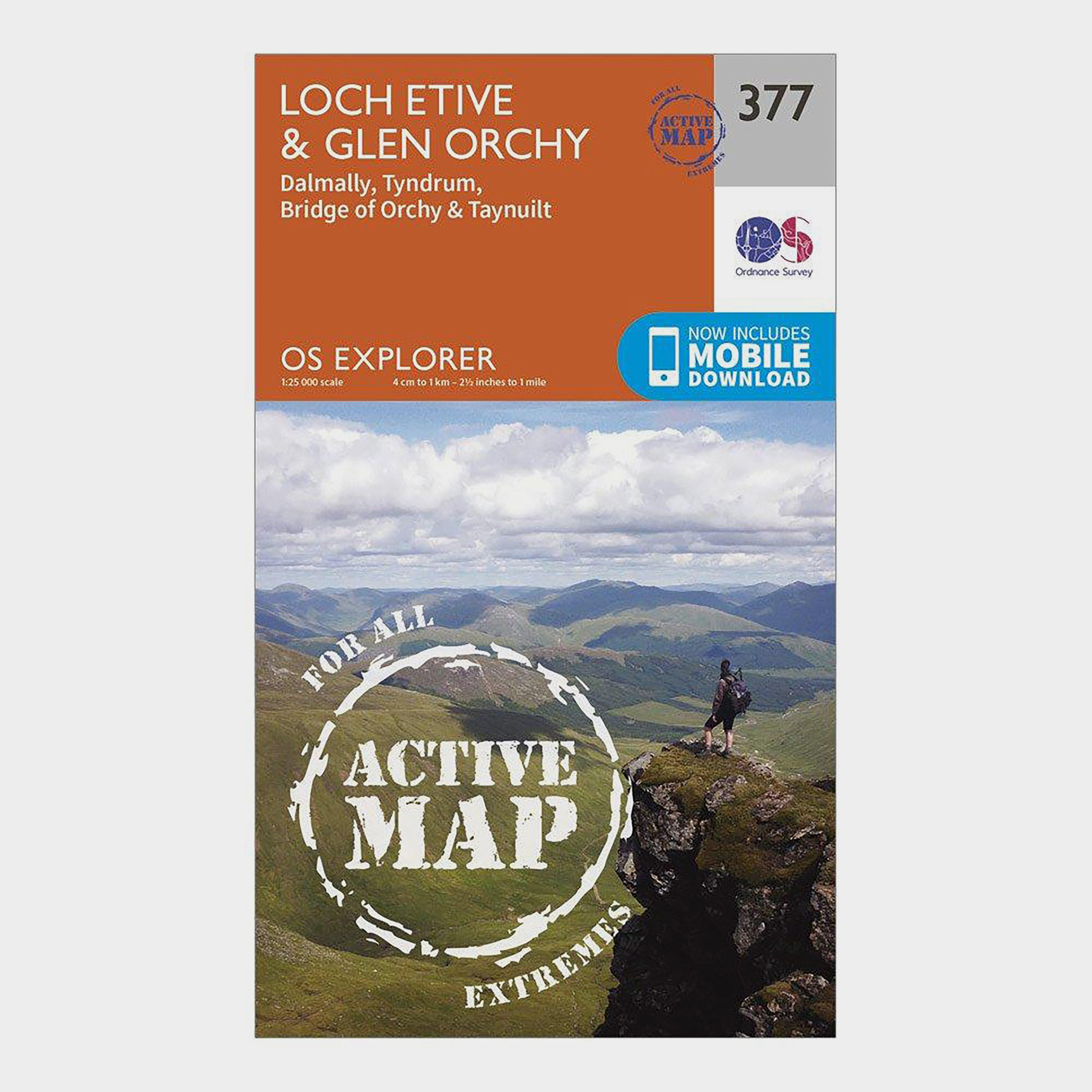 Ordnance Survey Explorer Active 377 Loch EtiveandGlen Orchy Map With Digital Version  Orange