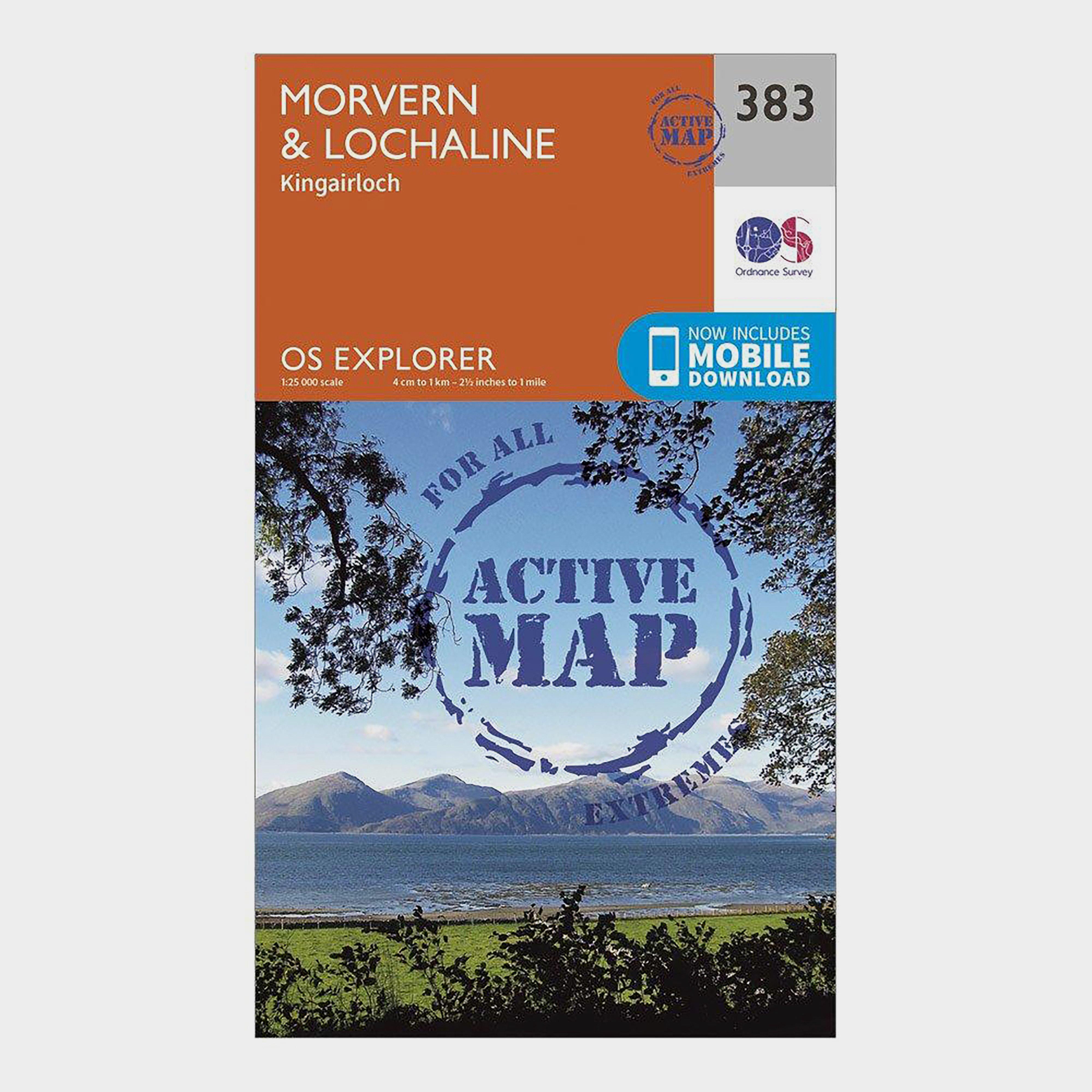 Ordnance Survey Explorer Active 383 MorvernandLochaline Map With Digital Version  Orange