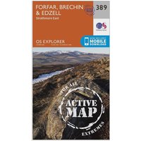 Ordnance Survey Explorer Active 389 Forfar  BrechinandEdzell Map With Digital Version  Orange