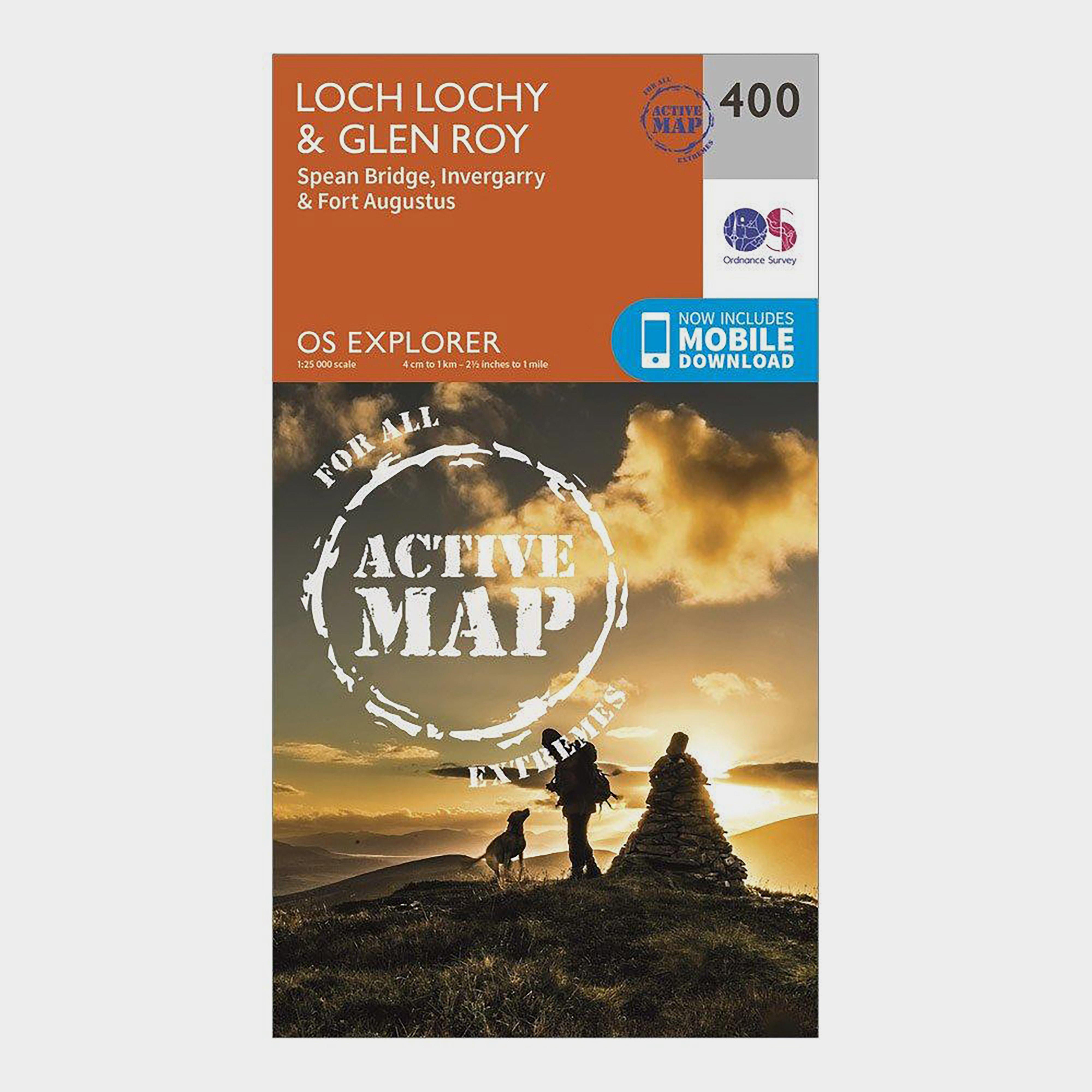 Ordnance Survey Explorer Active 400 Loch LochyandGlen Roy Map With Digital Version  Orange