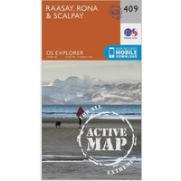 Ordnance Survey Explorer Active 409 Rasaay  RonaandScalpay Map With Digital Version  Orange