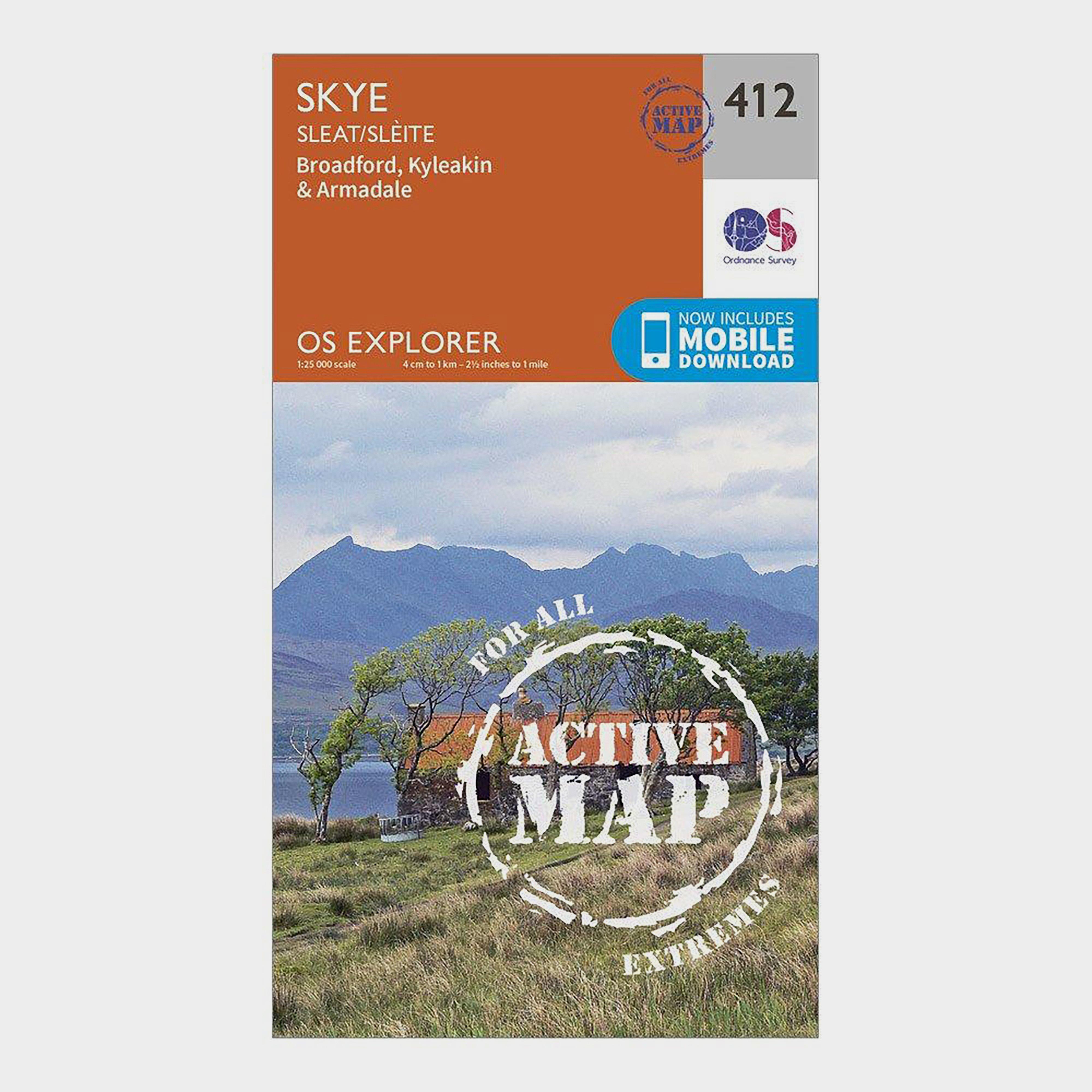 Ordnance Survey Explorer Active 412 Skye - Sleat Map With Digital Version  Orange