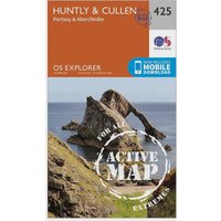 Ordnance Survey Explorer Active 425 HuntlyandCullen Map With Digital Version  Orange