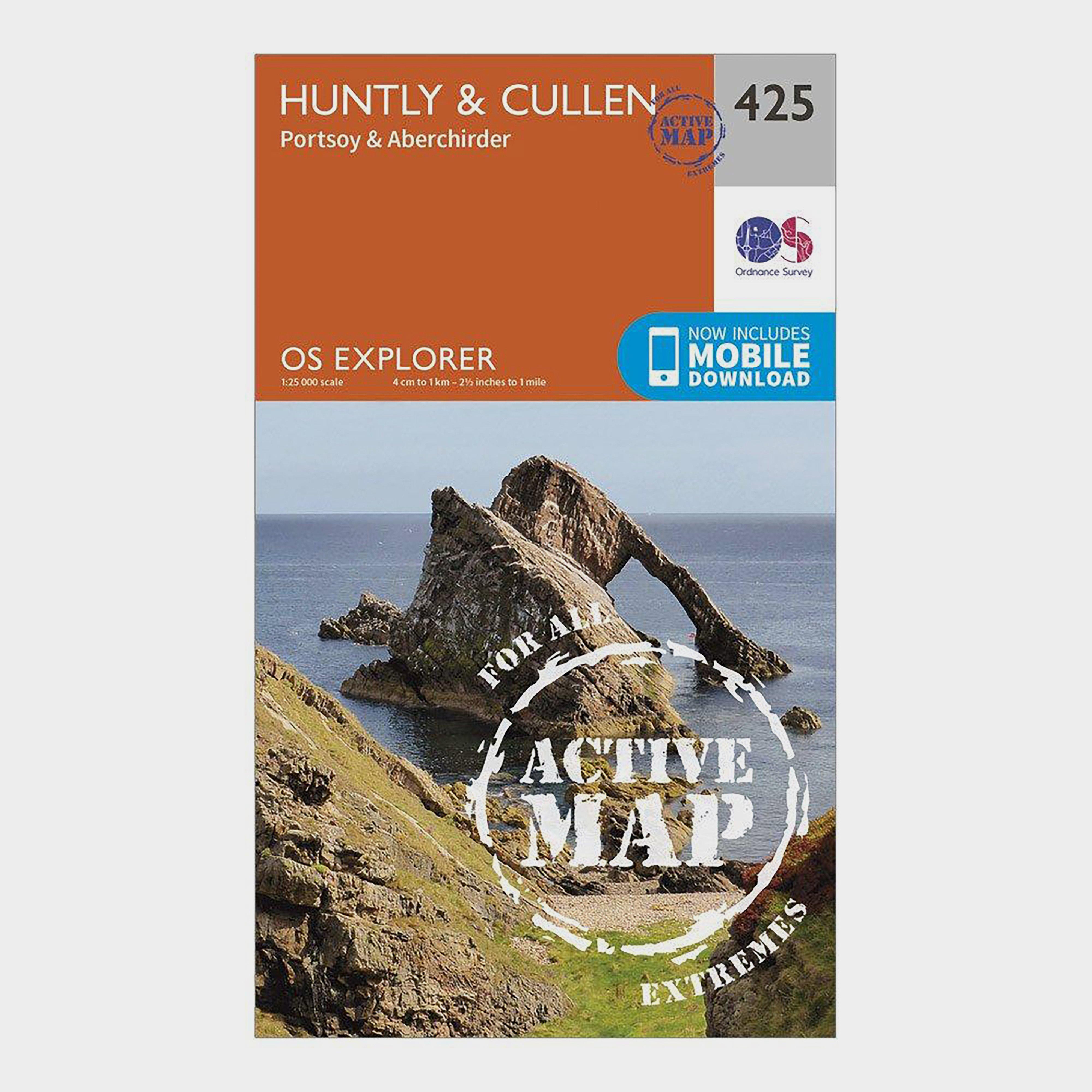 Ordnance Survey Explorer Active 425 HuntlyandCullen Map With Digital Version  Orange