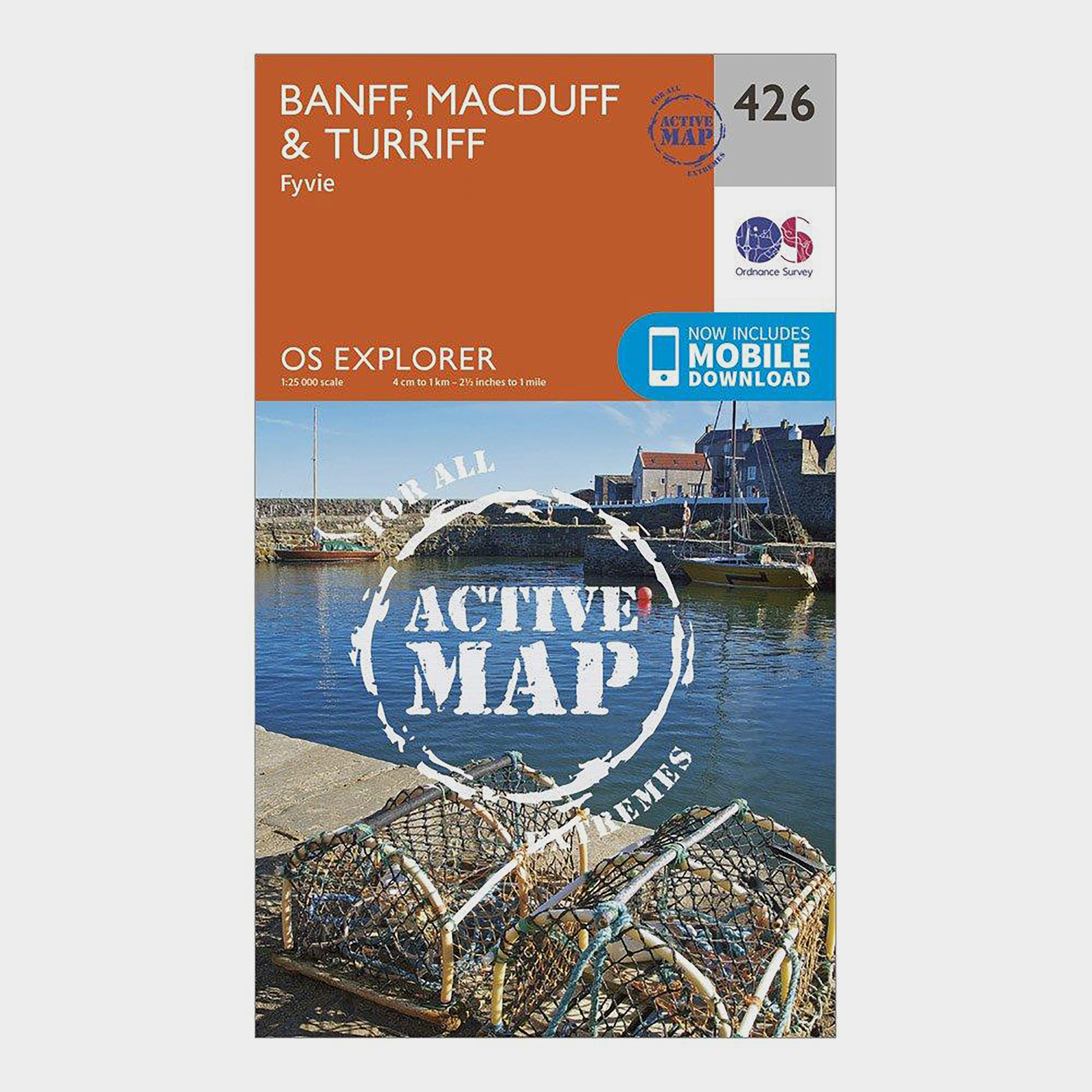 Ordnance Survey Explorer Active 426 Banff  MacduffandTurriff Map With Digital Version  Orange