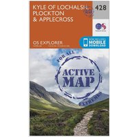 Ordnance Survey Explorer Active 428 Kyle Of Lochalsh  PlocktonandApplecross Map With Digital Version  Orange