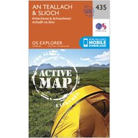 Ordnance Survey Explorer Active 435 An TeallachandSlioch Map With Digital Version  Orange