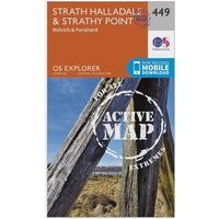 Ordnance Survey Explorer Active 449 Strath HalladaleandStrathy Point Map With Digital Version  Orange