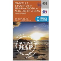 Ordnance Survey Explorer Active 453 BenbeculaandSouth Uist Map With Digital Version  Orange