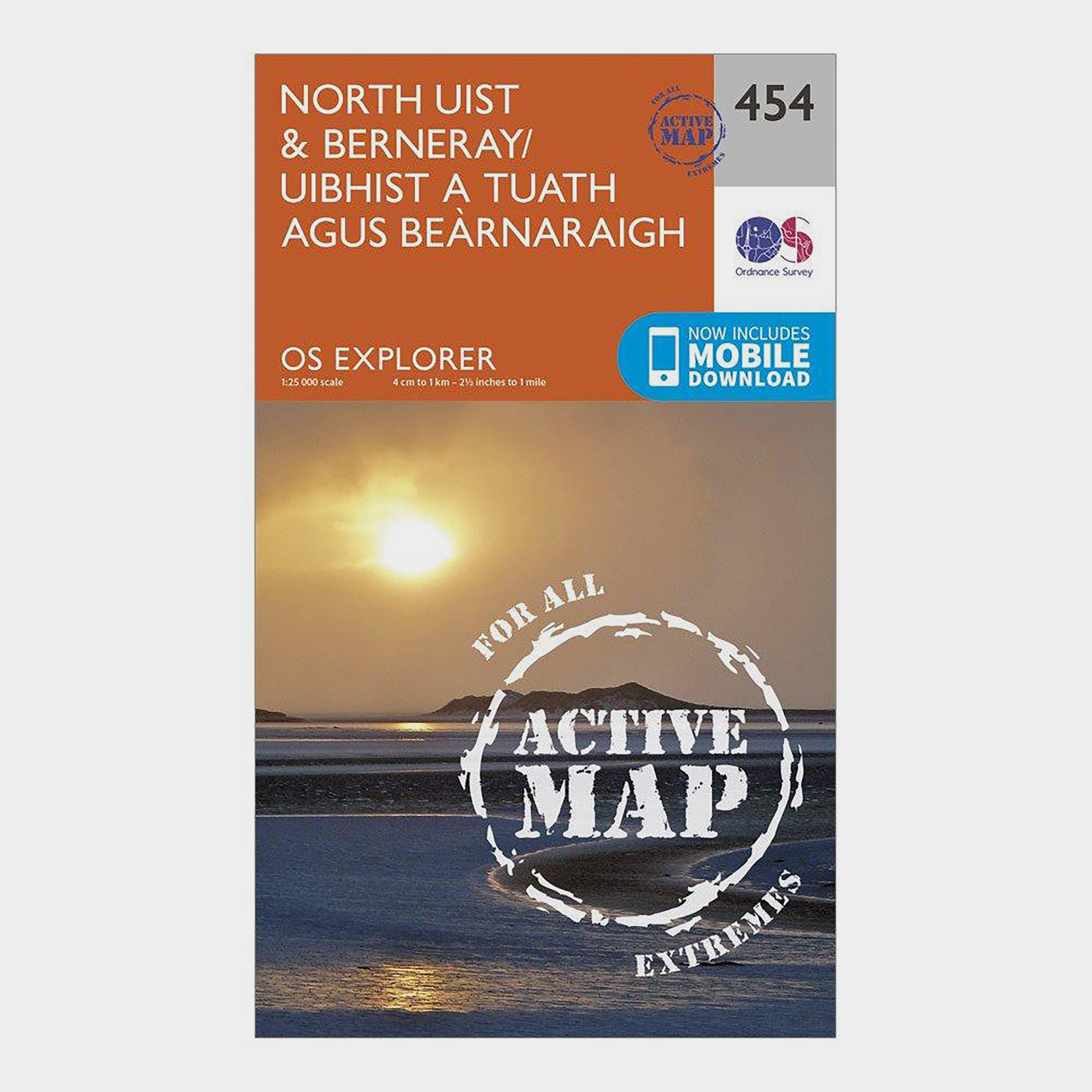 Ordnance Survey Explorer Active 454 North UistandBerneray Map With Digital Version
