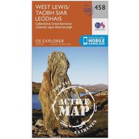 Ordnance Survey Explorer Active 458 West Lewis Map With Digital Version