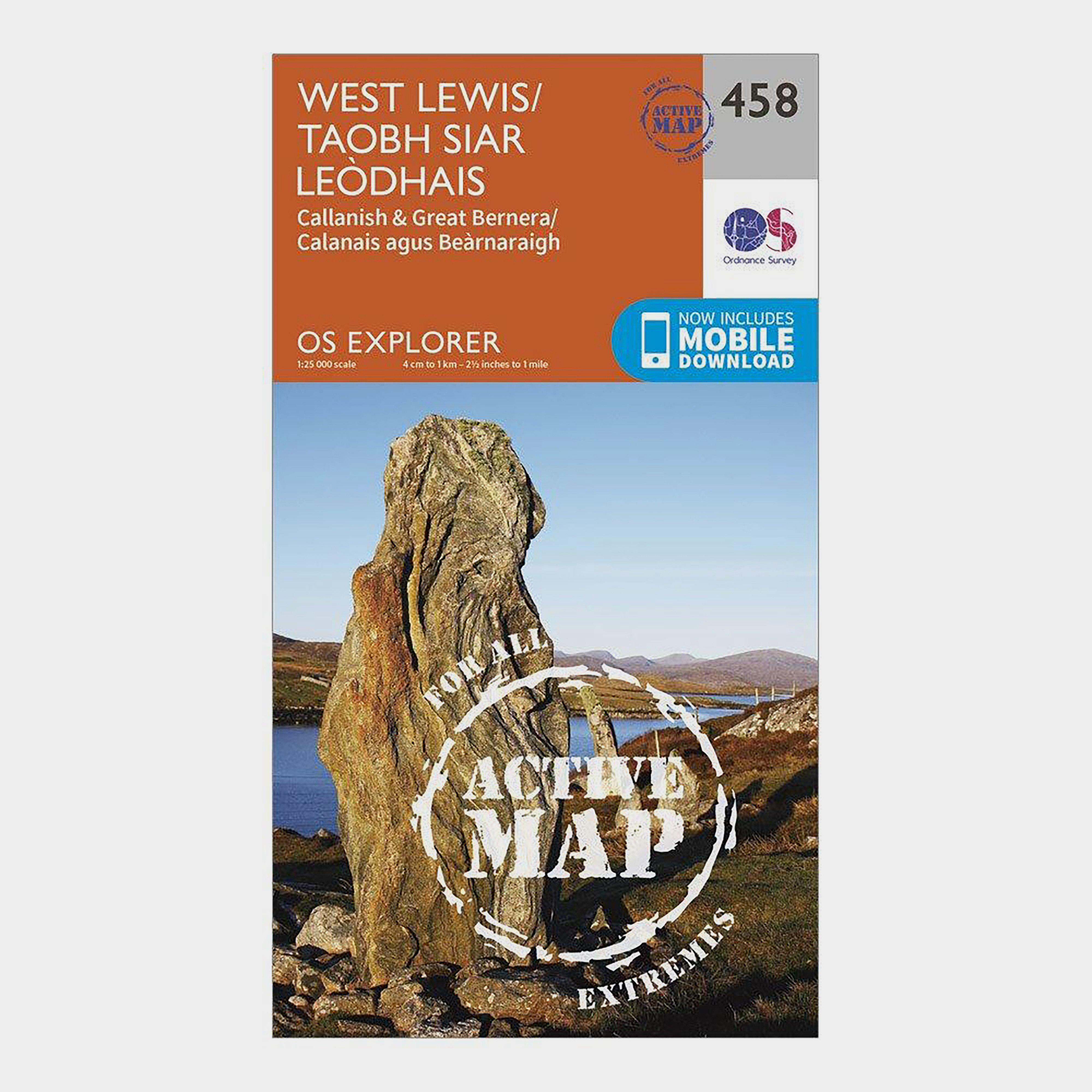 Ordnance Survey Explorer Active 458 West Lewis Map With Digital Version