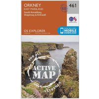 Ordnance Survey Explorer Active 461 Orkney - East Mainland Map With Digital Version  Orange