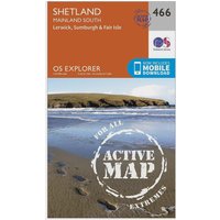 Ordnance Survey Explorer Active 476 Shetland - Mainland South Map With Digital Version