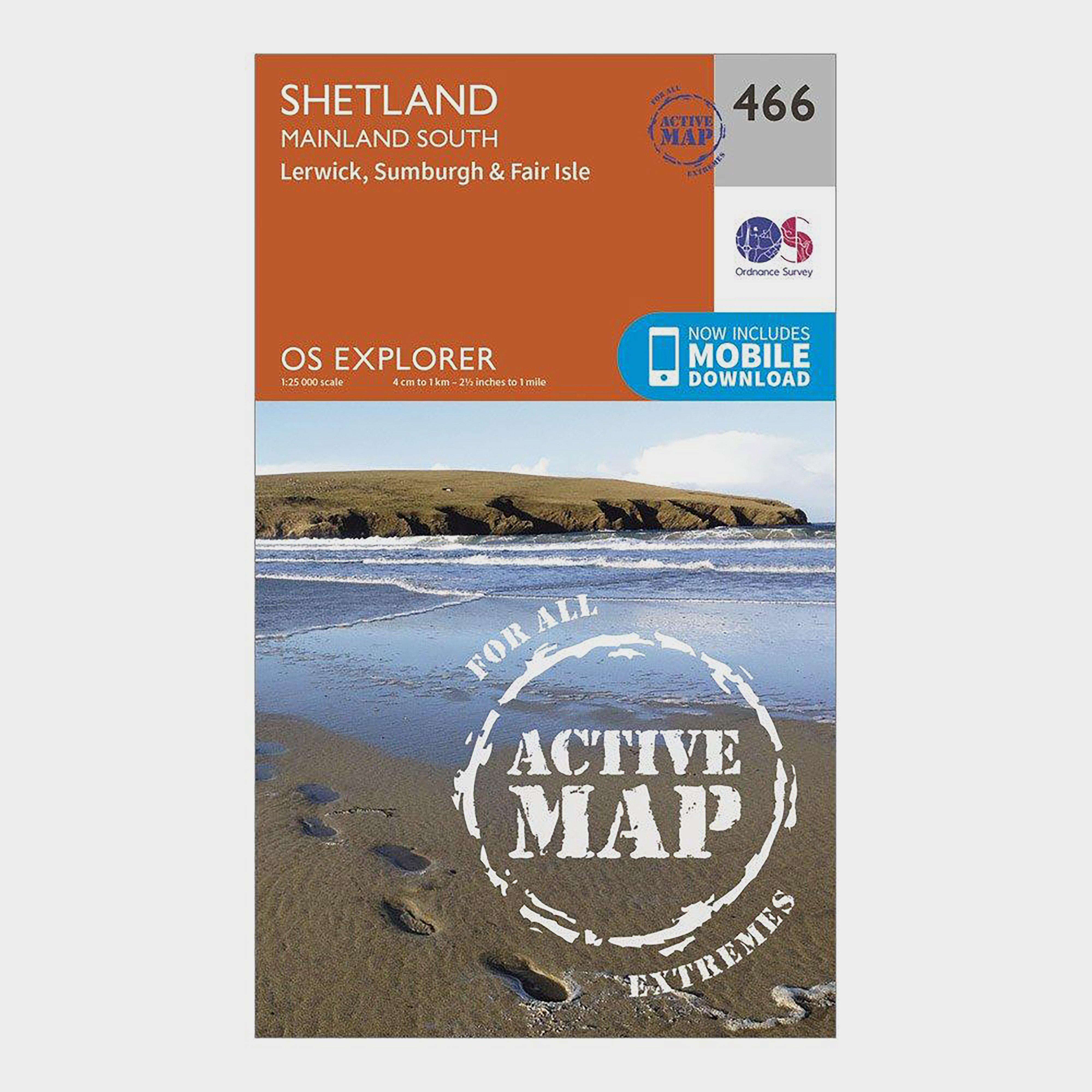 Ordnance Survey Explorer Active 476 Shetland - Mainland South Map With Digital Version
