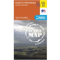 Ordnance Survey Explorer Active Ol 31 North Pennines - TeesdaleandWeardale Map