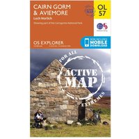 Ordnance Survey Explorer Active Ol 57 Cairn GormandAviemore Map  Orange
