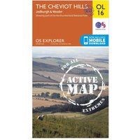 Ordnance Survey Explorer Active Ol16 The Cheviot Hills Map With Digital Version  Orange