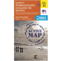 Ordnance Survey Explorer Active Ol35 North Pembrokeshire Map With Digital Version  Orange