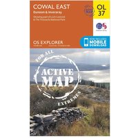 Ordnance Survey Explorer Active Ol37 Cowal East DunoonandInveraray Map With Digital Version  Orange