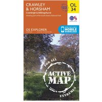 Ordnance Survey Explorer Ol 34 Active D CrawleyandHorsham Map  Orange