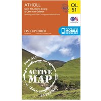 Ordnance Survey Explorer Ol 51 Active D Atholl Map  Orange