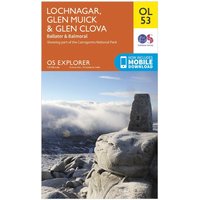 Ordnance Survey Explorer Ol 53 Lochnagar  Glen MuickandGlen Clova Map  Orange