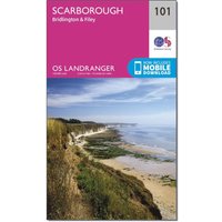 Ordnance Survey Landranger 101 Scarborough  BridlingtonandFiley Map With Digital Version  Pink