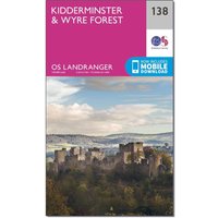 Ordnance Survey Landranger 138 KidderminsterandWyre Forest Map With Digital Version  Pink