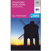 Ordnance Survey Landranger 151 Stratford-upon-avon  WarwickandBanbury Map With Digital Version  Pink