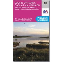 Ordnance Survey Landranger 18 Sound Of Harris Map  Pink